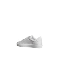 Sneakers en cuir à motif check perforé - Optic White