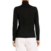 Pull en soie et cachemire à col roulé - Black