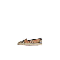 Espadrilles en cuir et à motif Vintage check - Antique Yellow