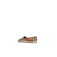 Espadrilles en cuir et à motif Vintage check - Antique Yellow