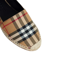 Espadrilles en cuir et à motif Vintage check - Antique Yellow