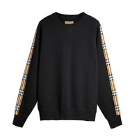 Sweat-shirt en coton mélangé avec détails à motif Vintage check - Black