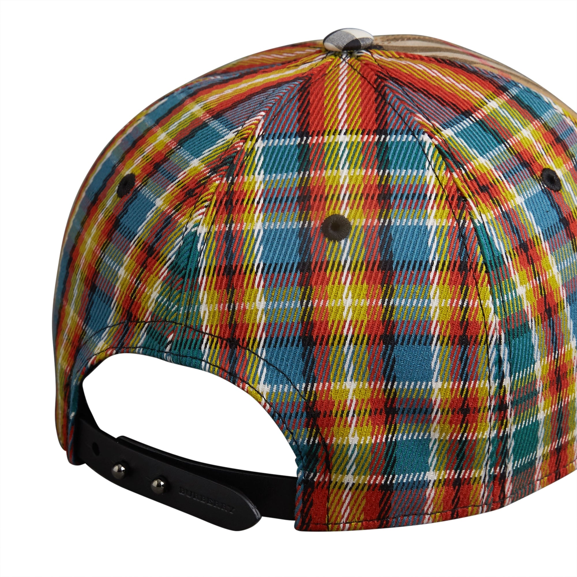 Casquette de baseball à motif check façon patchwork - Antique Yellow