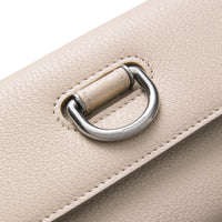 Portefeuille continental en cuir grainé avec boucle en D - Stone