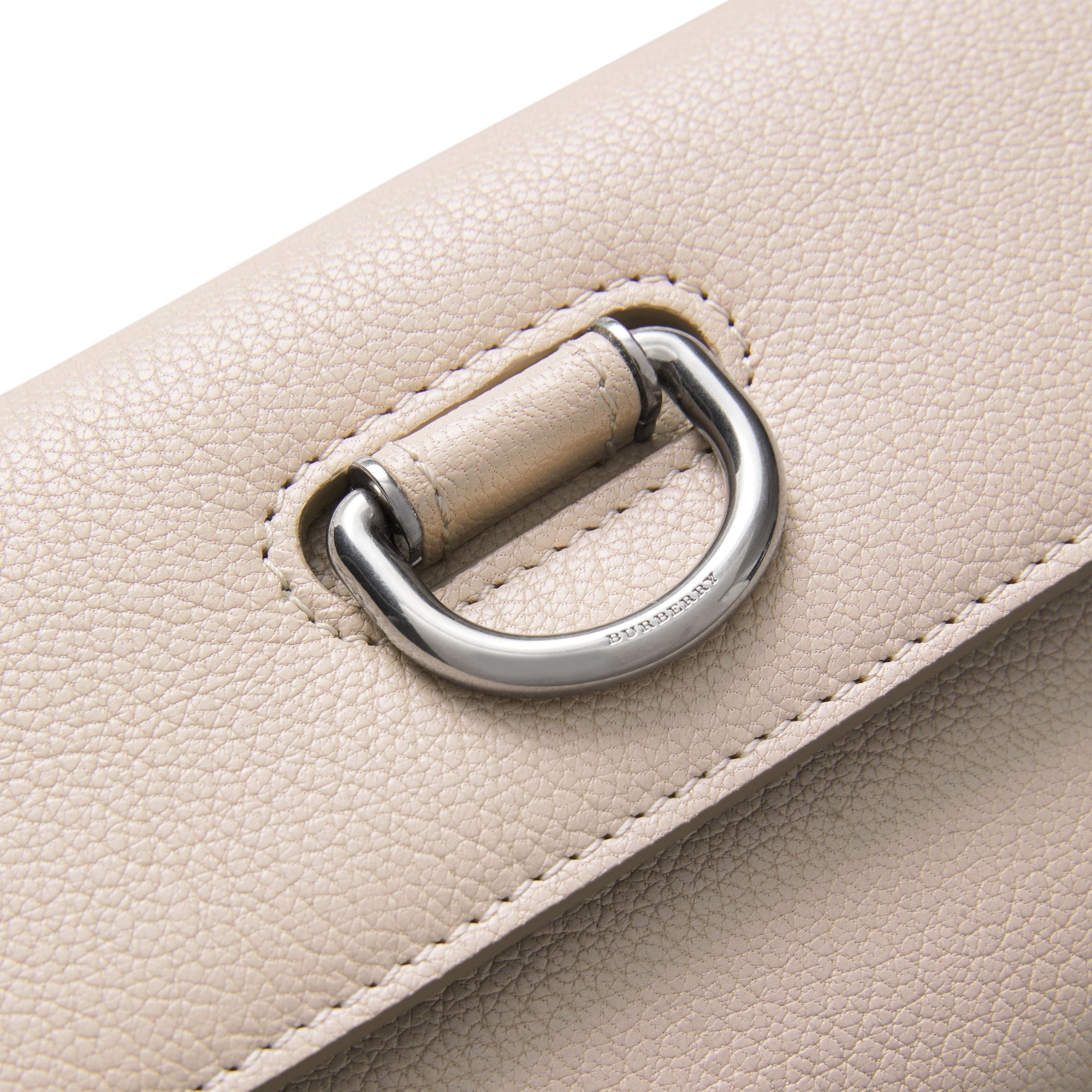 Portefeuille continental en cuir grainé avec boucle en D - Stone