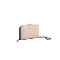 Portefeuille zippé en cuir avec chaîne - Stone