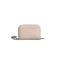 Portefeuille zippé en cuir avec chaîne - Stone