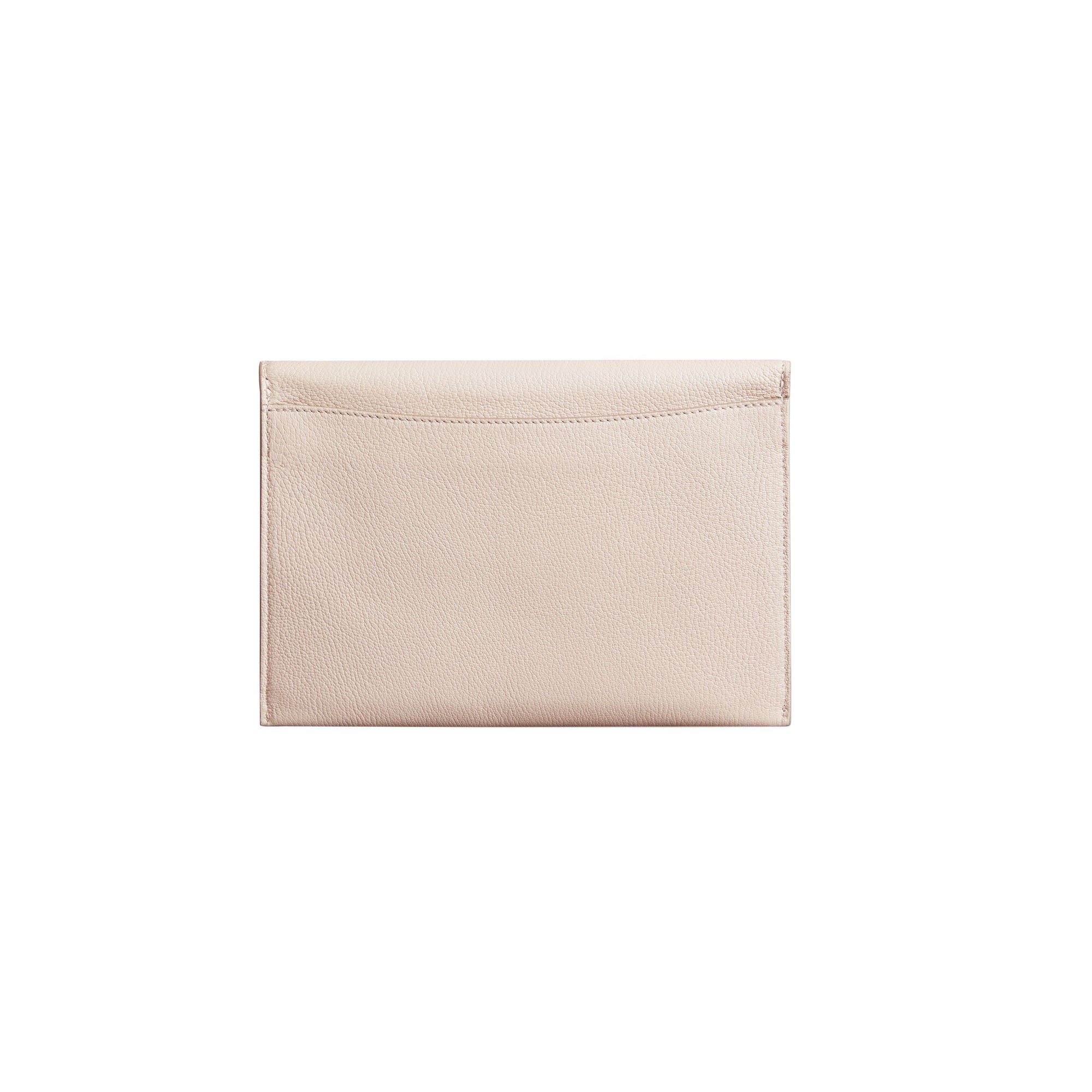 Pochette en cuir à boucle en D avec porte-monnaie zippé - Stone