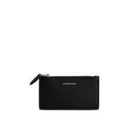 Porte-cartes zippé en cuir bicolore - Black