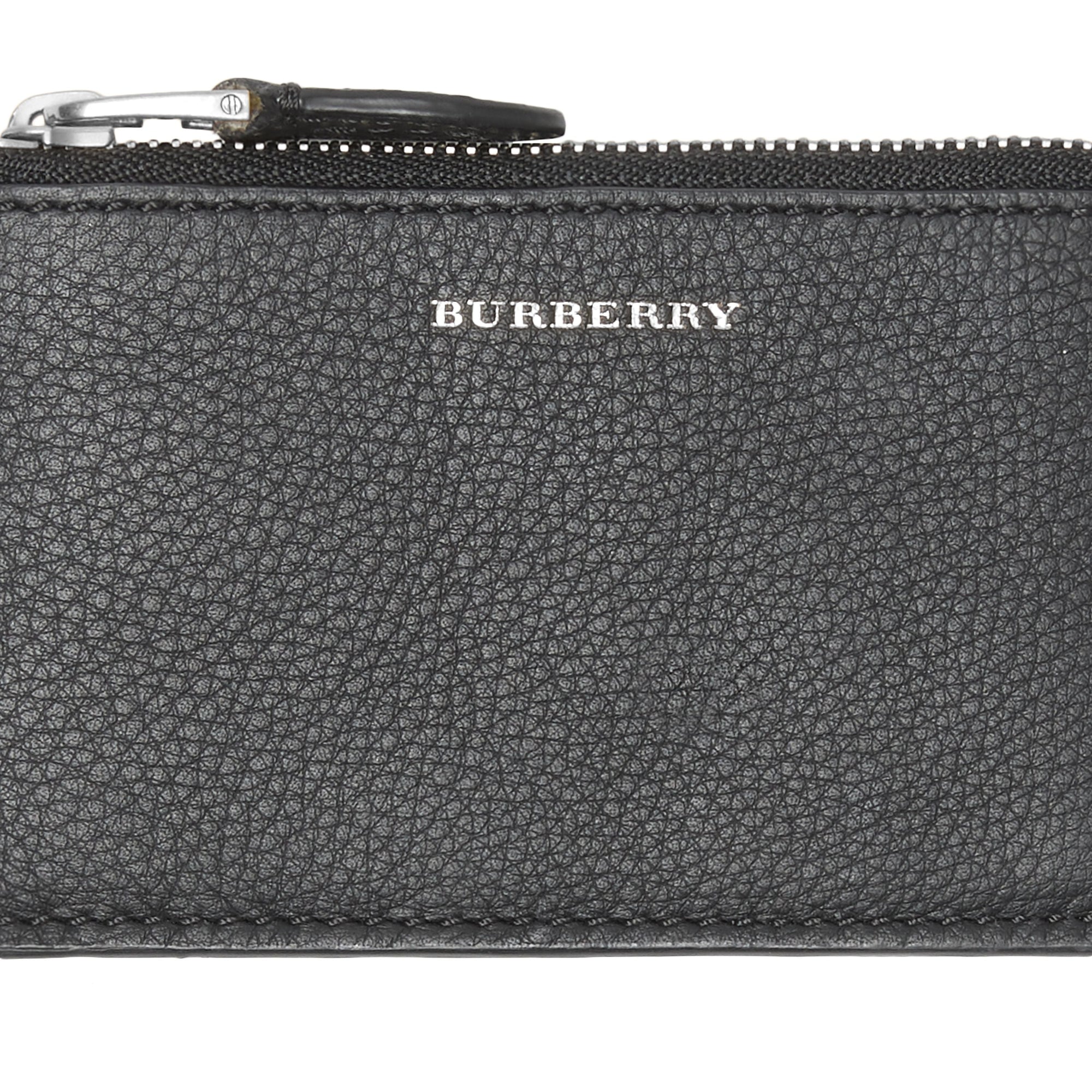 Porte-cartes zippé en cuir bicolore - Black