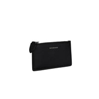 Porte-cartes zippé en cuir bicolore - Black