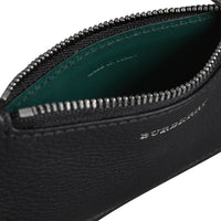 Porte-cartes zippé en cuir bicolore - Black