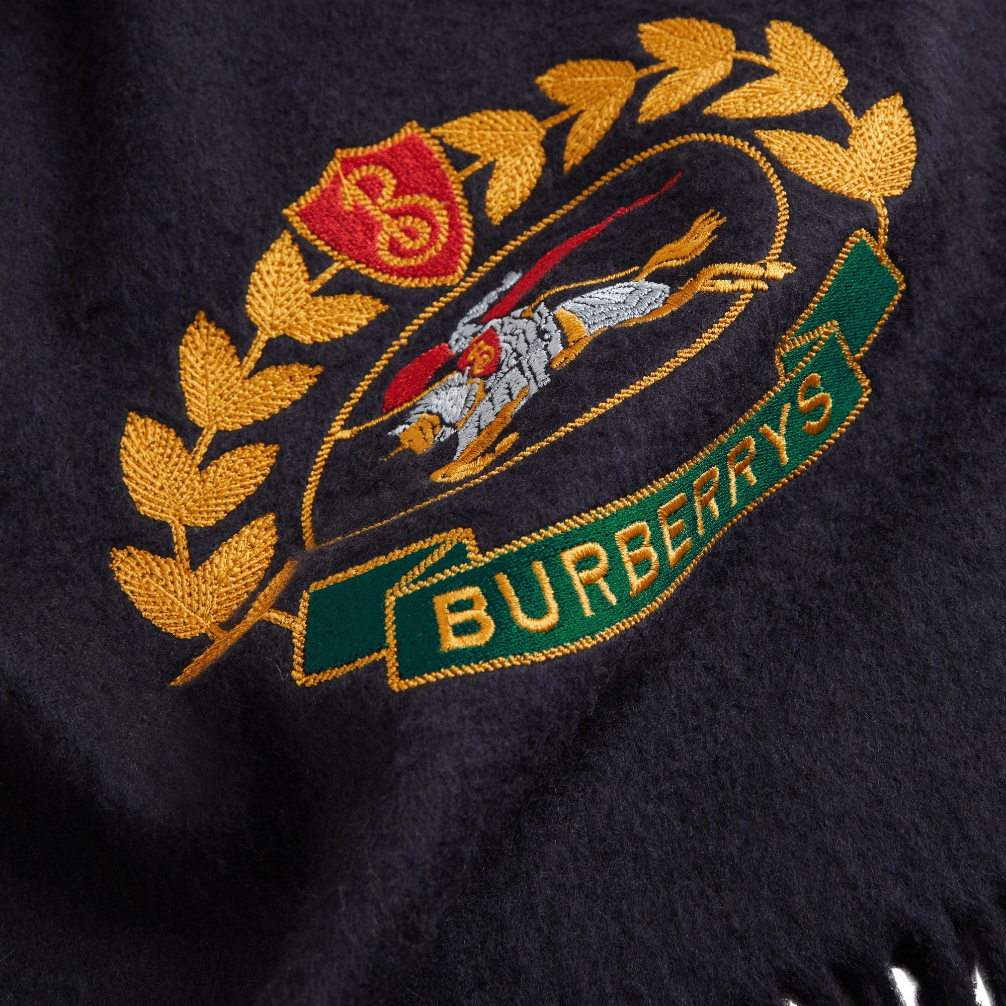 Écharpe classique en cachemire avec logo d'archive - Navy