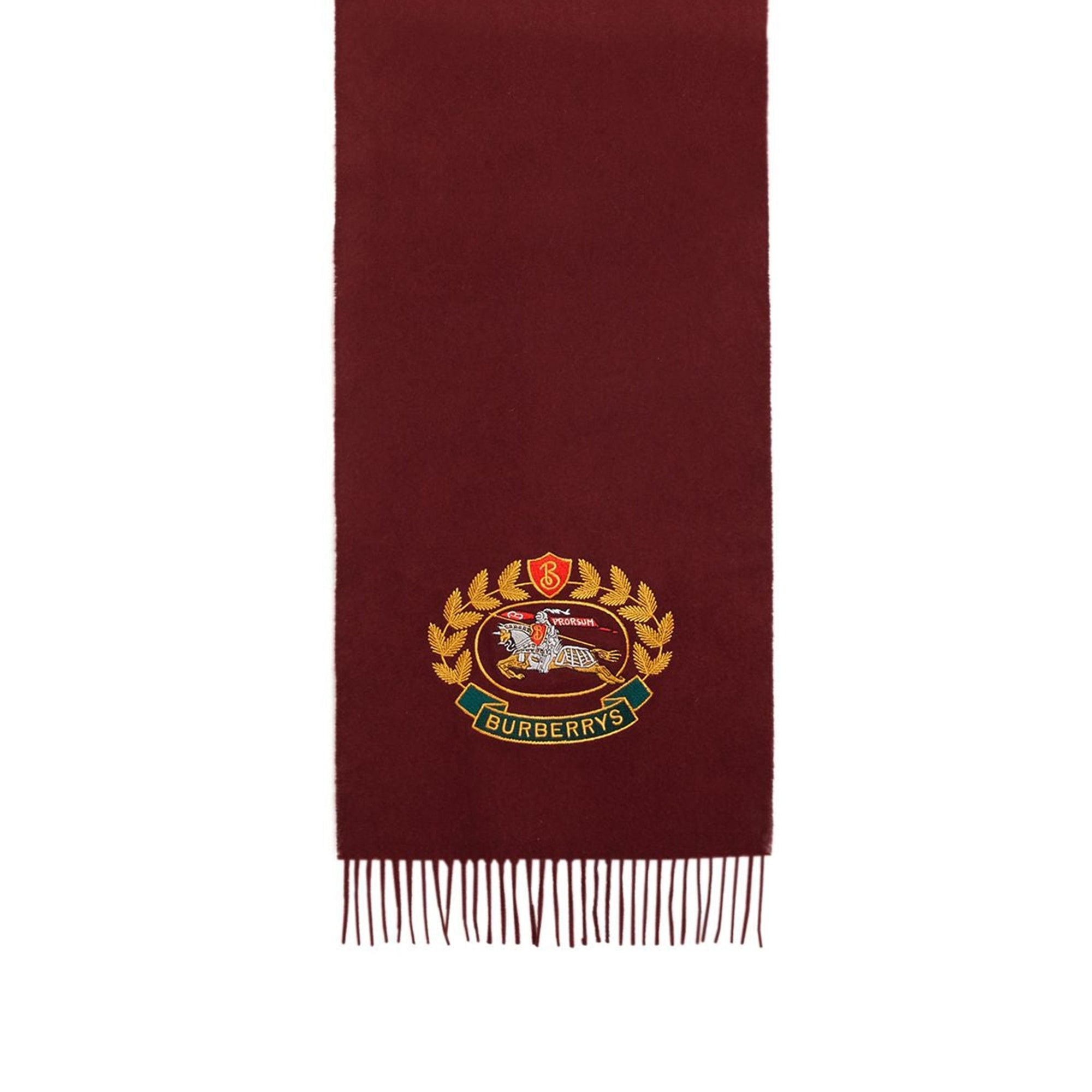 Écharpe classique en cachemire avec logo d'archive - Claret