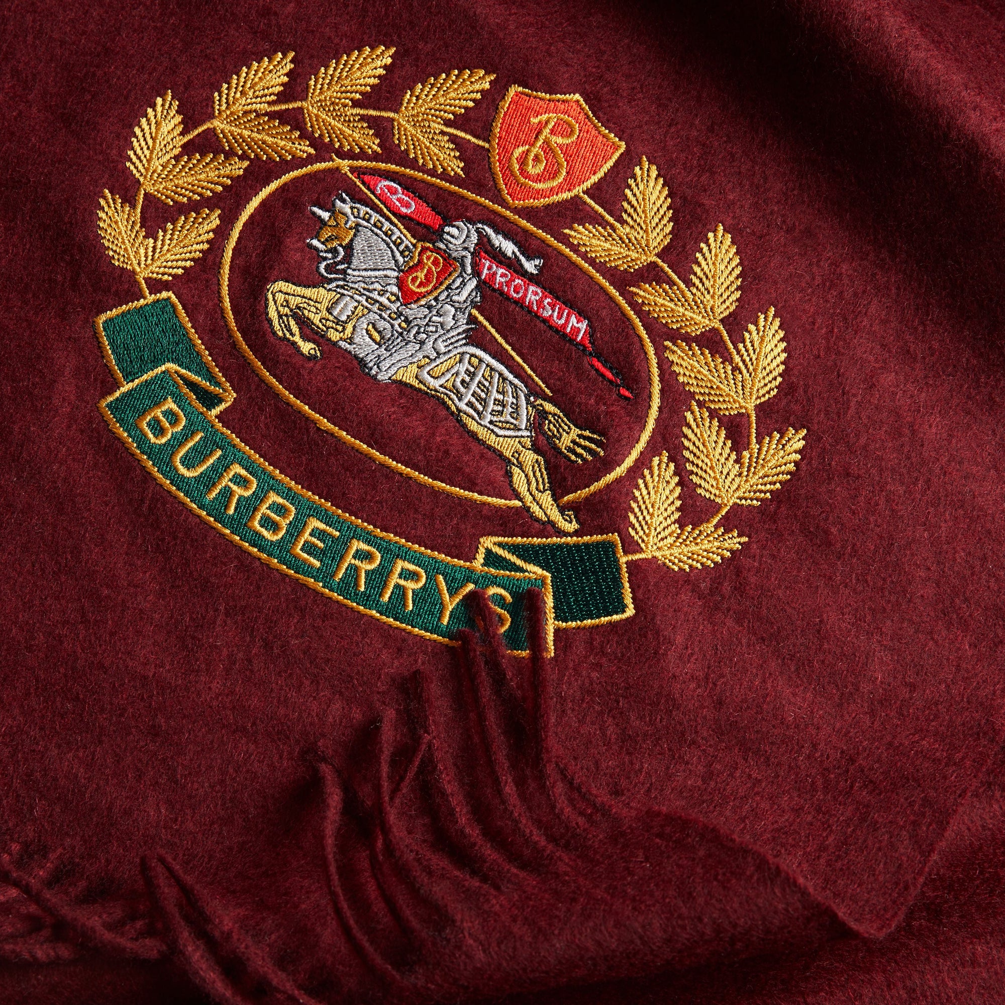 Écharpe classique en cachemire avec logo d'archive - Claret