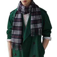 Écharpe classique en cachemire Vintage check - Navy
