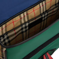 Sac cartable monstre en faux shearling à motif Vintage check - Pine Green