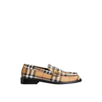 Mocassins Penny Loafers en coton à motif Vintage check - Antique Yellow