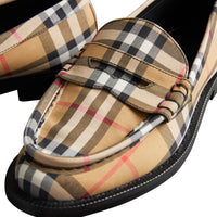 Mocassins Penny Loafers en coton à motif Vintage check - Antique Yellow