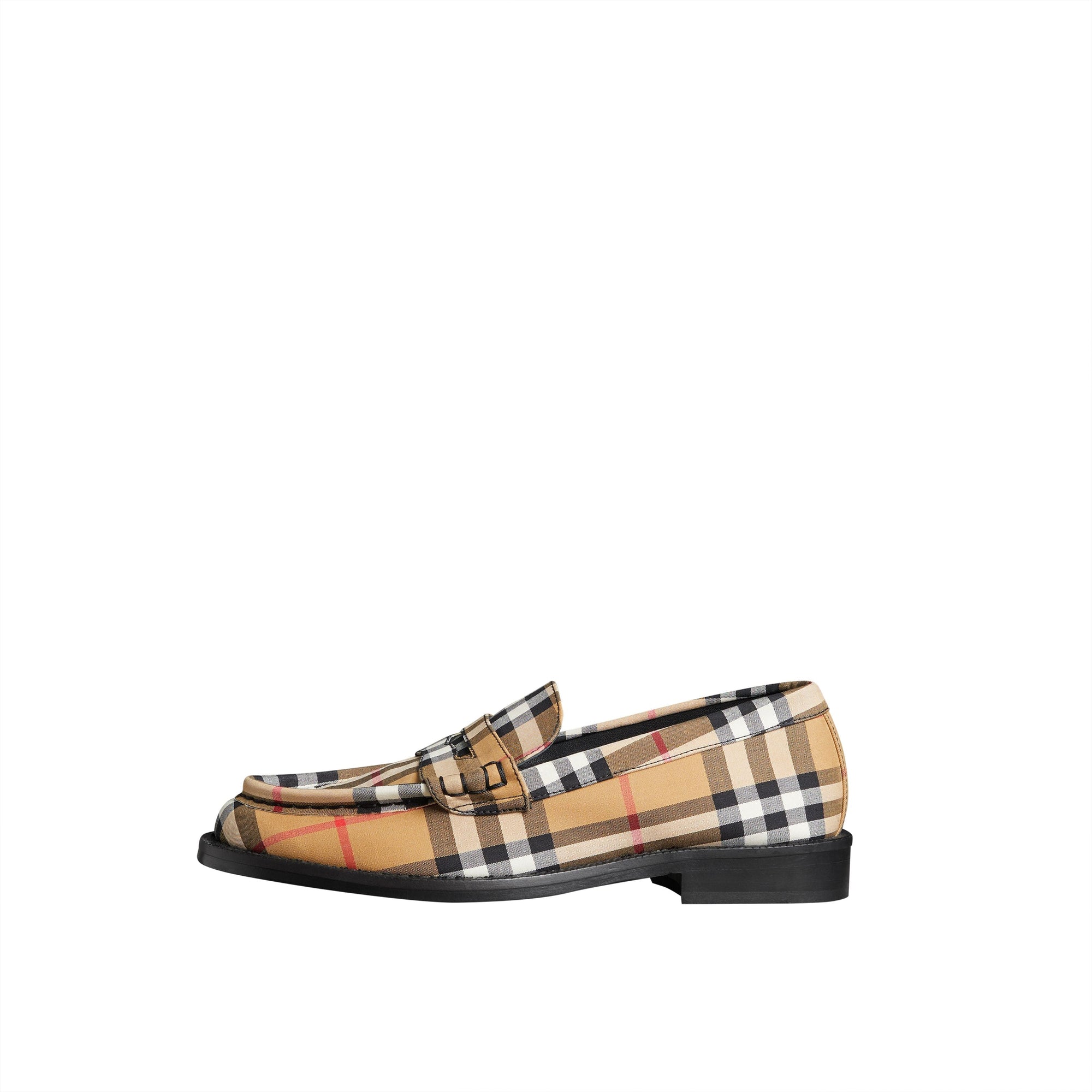 Mocassins Penny Loafers en coton à motif Vintage check - Antique Yellow