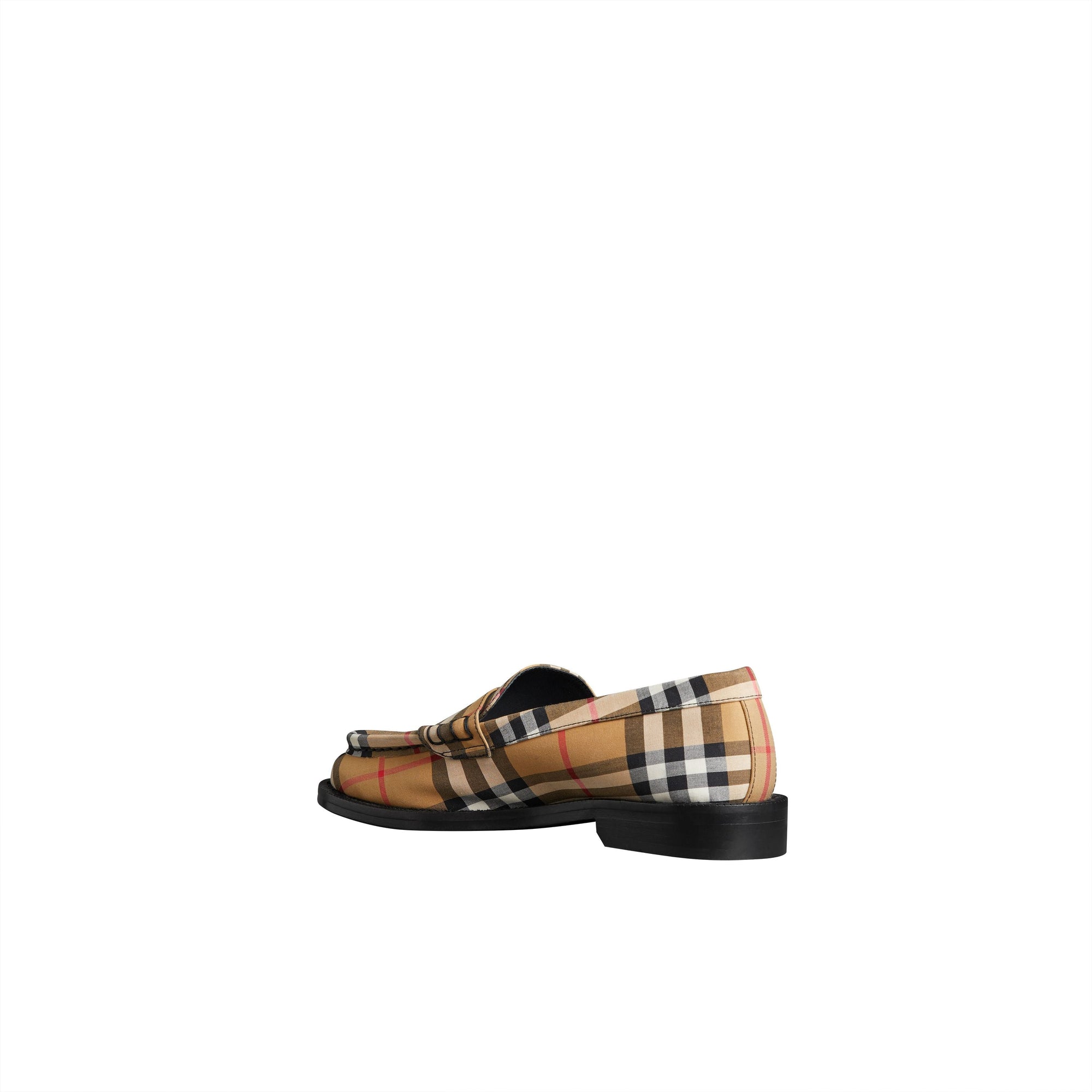 Mocassins Penny Loafers en coton à motif Vintage check - Antique Yellow
