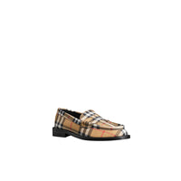 Mocassins Penny Loafers en coton à motif Vintage check - Antique Yellow