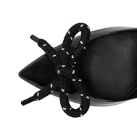 Escarpins en cuir verni avec nœud en corde - Black