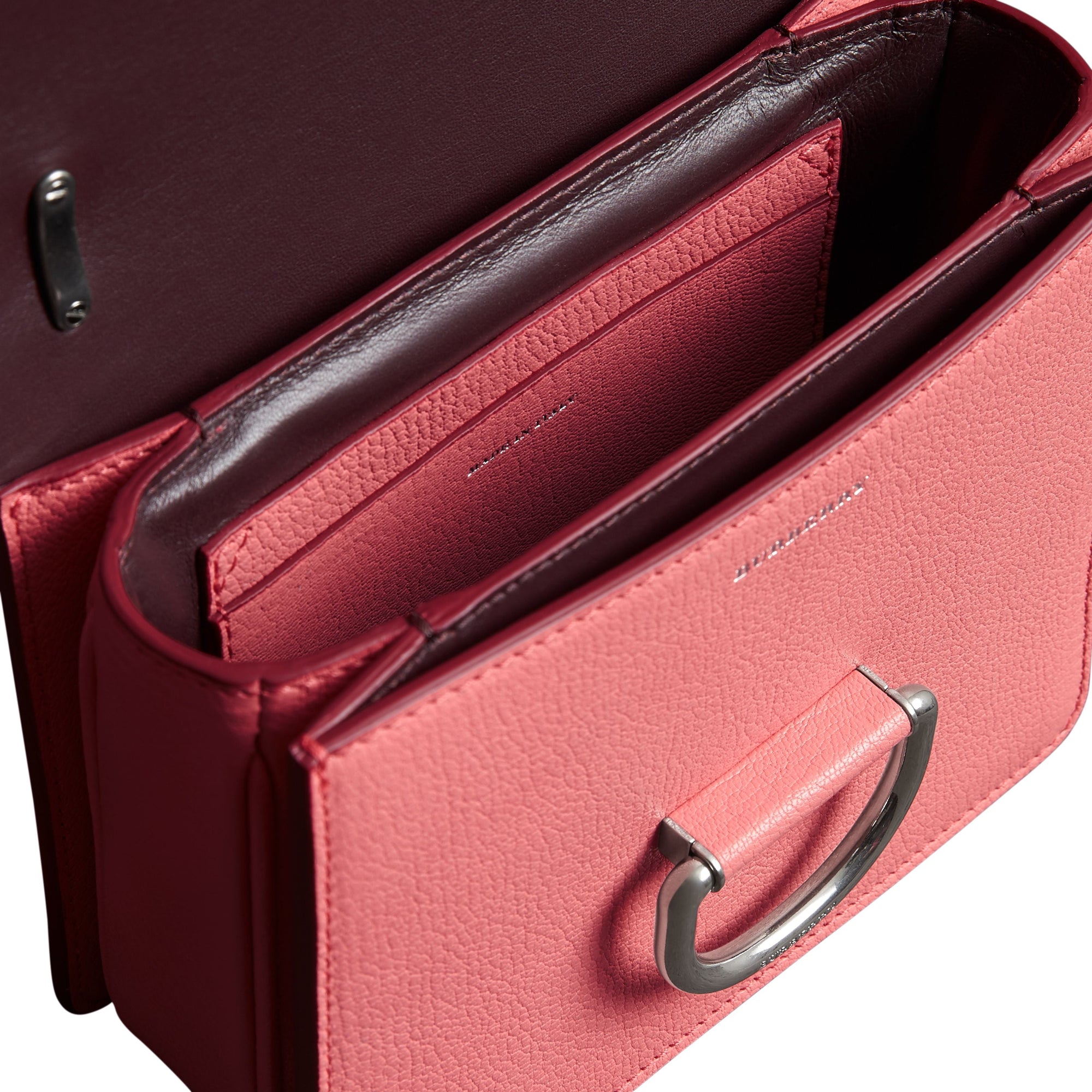 Petit sac The D-ring en cuir - Bright Coral Pink