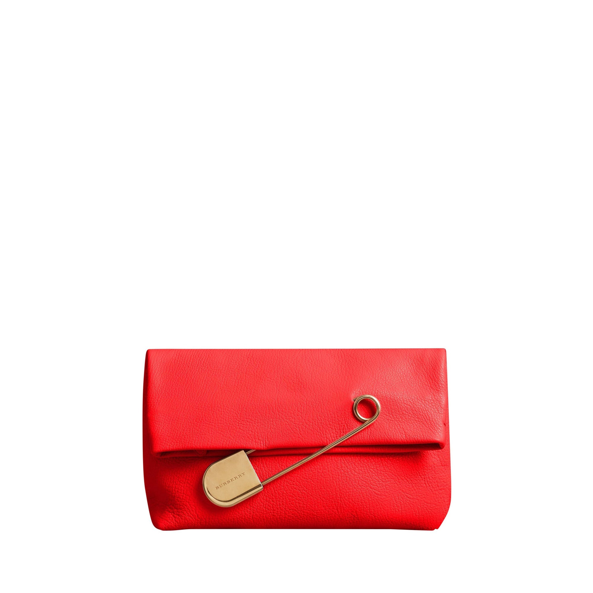 Clutch The Pin moyen en cuir - Bright Red