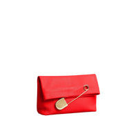 Clutch The Pin moyen en cuir - Bright Red