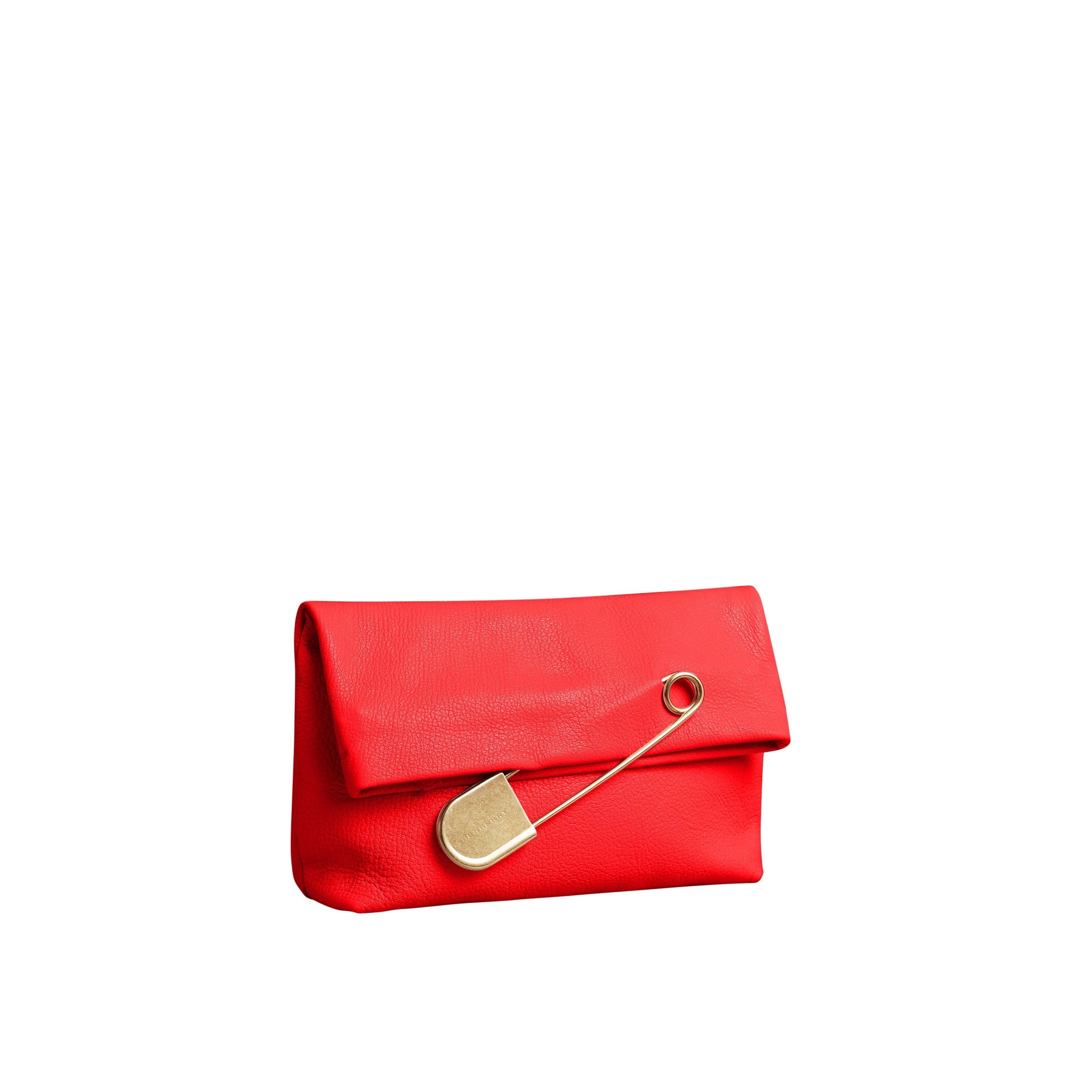Clutch The Pin moyen en cuir - Bright Red