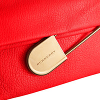 Clutch The Pin moyen en cuir - Bright Red