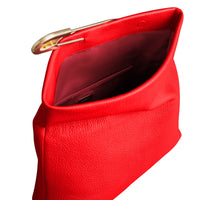 Clutch The Pin moyen en cuir - Bright Red
