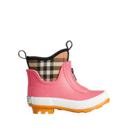 Bottes de pluie en caoutchouc et néoprène à motif Vintage check - Pink Azalea