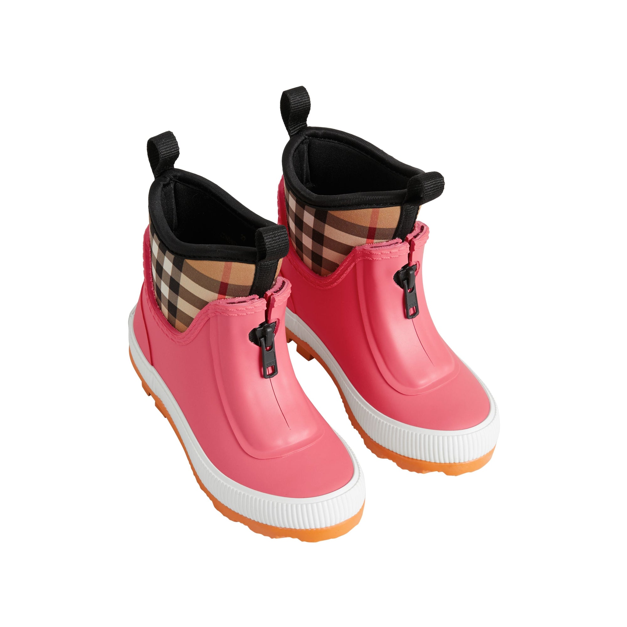 Bottes de pluie en caoutchouc et néoprène à motif Vintage check - Pink Azalea