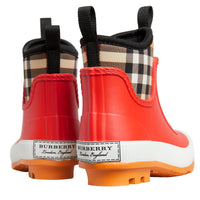 Bottes de pluie en caoutchouc et néoprène à motif Vintage check - Bright Red