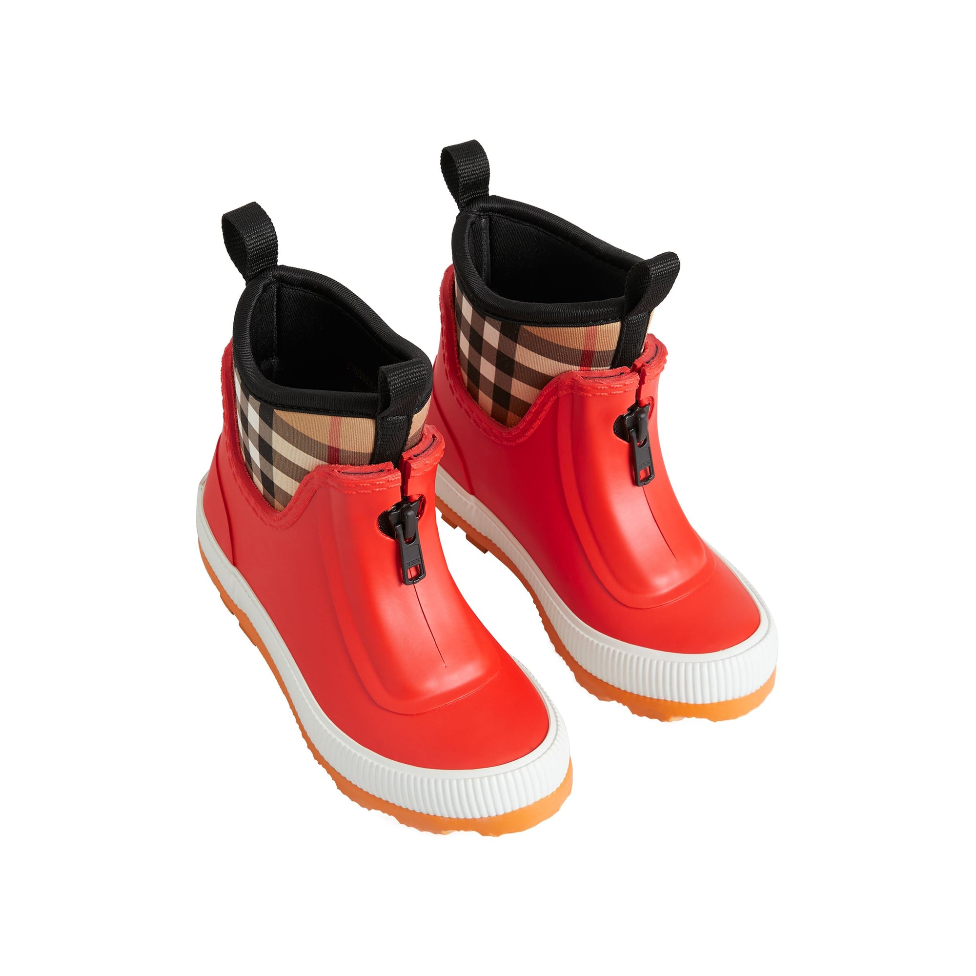 Bottes de pluie en caoutchouc et néoprène à motif Vintage check - Bright Red