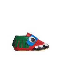 Chaussures en cuir à motif monstre - Bright Red