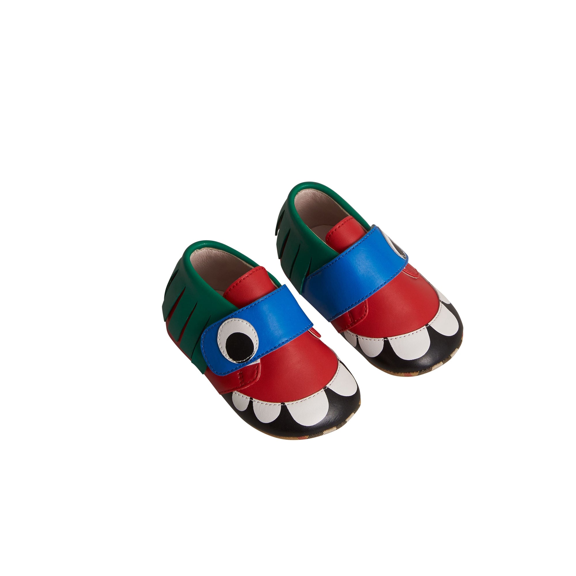 Chaussures en cuir à motif monstre - Bright Red