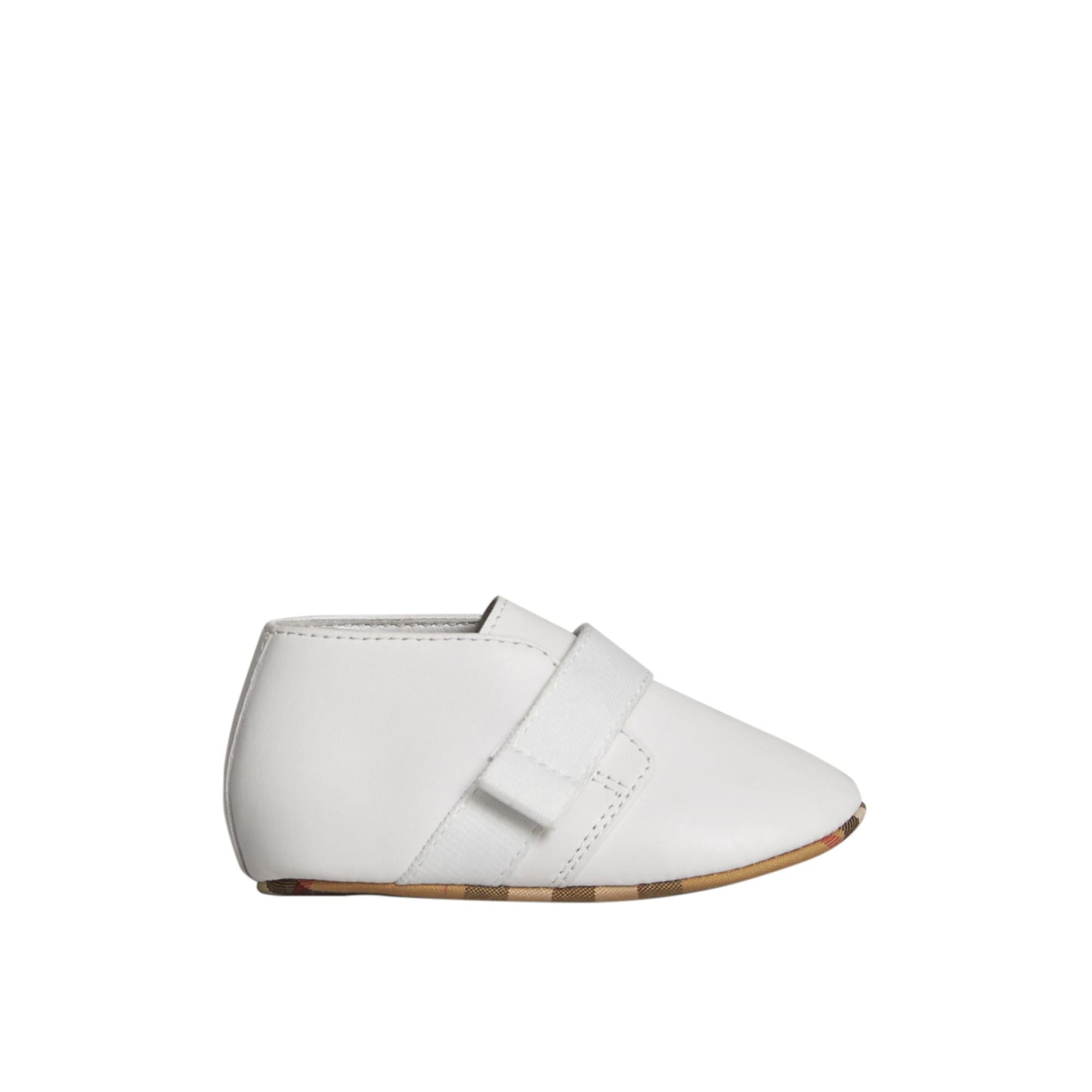 Chaussures en cuir et motif Vintage check - Optic White