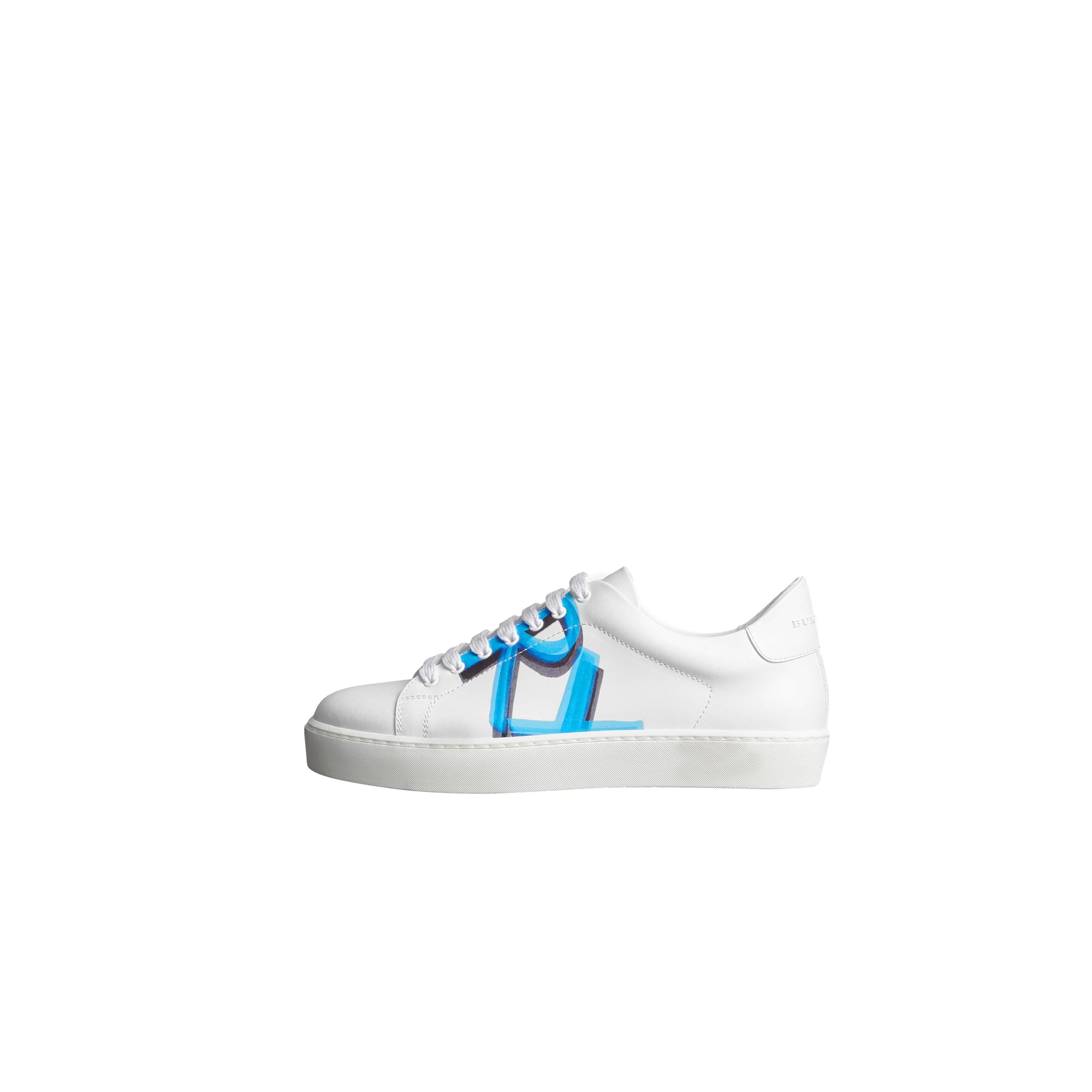 Sneakers en cuir à imprimé graffiti - Bright Sky Blue