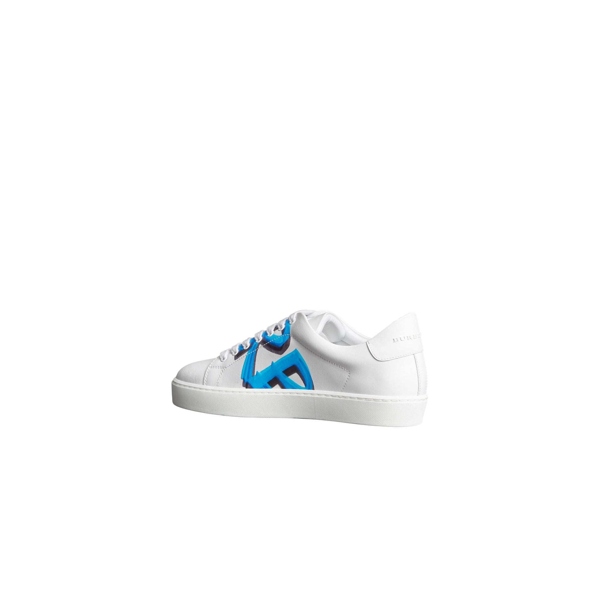 Sneakers en cuir à imprimé graffiti - Bright Sky Blue