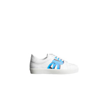 Sneakers en cuir à imprimé graffiti - Bright Sky Blue