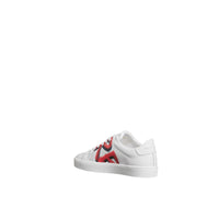 Sneakers en cuir à imprimé graffiti - Bright Red