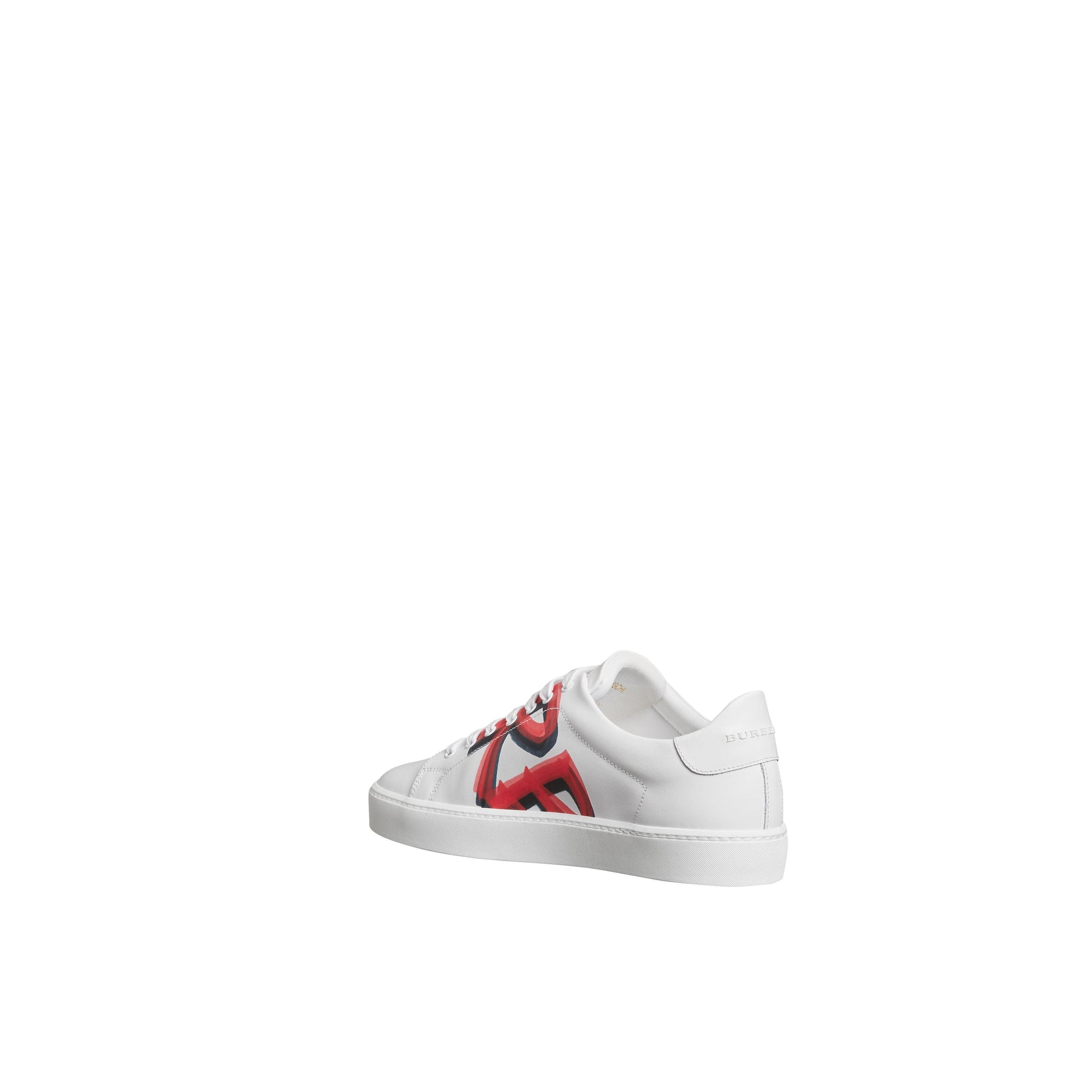 Sneakers en cuir à imprimé graffiti - Bright Red