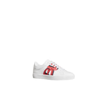 Sneakers en cuir à imprimé graffiti - Bright Red