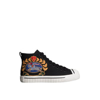 Sneakers montantes avec logo d'archive brodé - Black