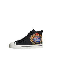Sneakers montantes avec logo d'archive brodé - Black