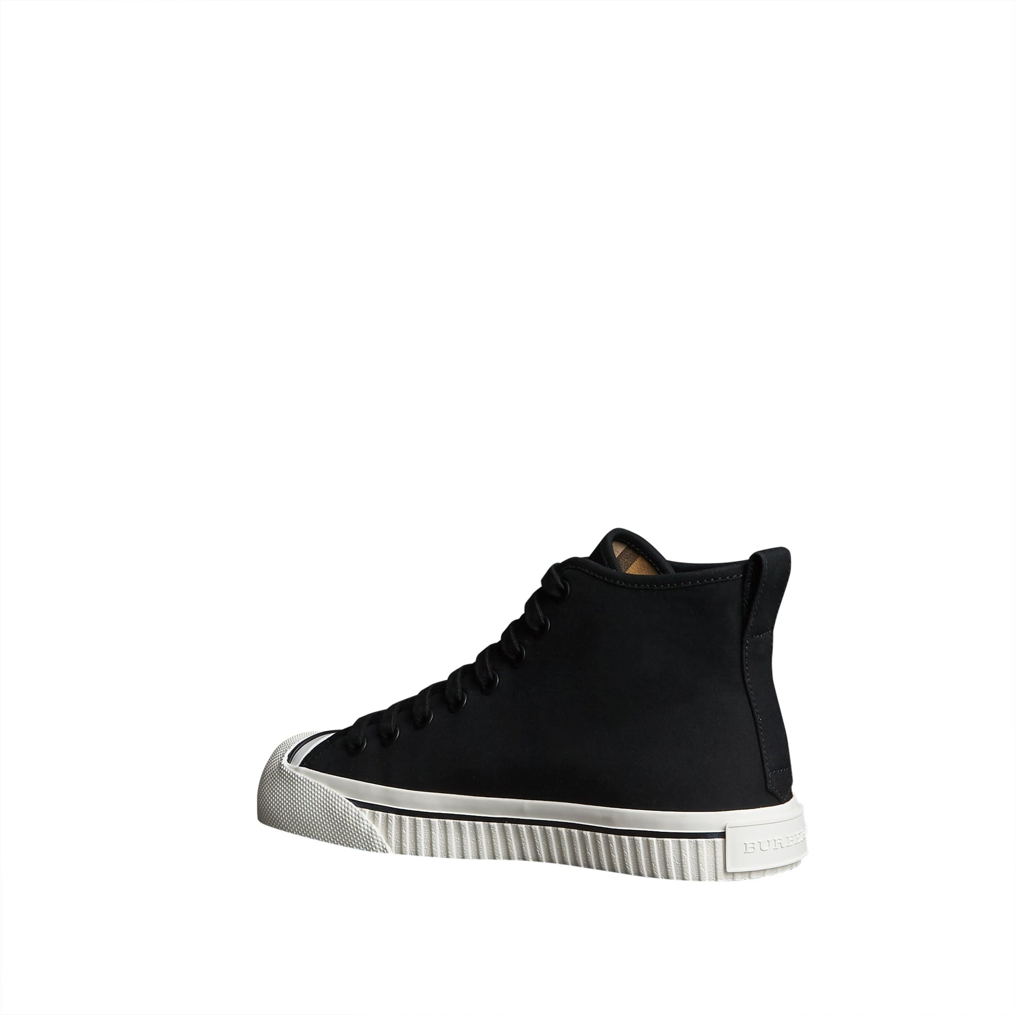 Sneakers montantes avec logo d'archive brodé - Black