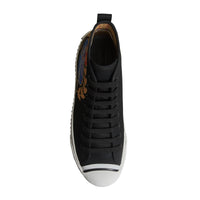 Sneakers montantes avec logo d'archive brodé - Black